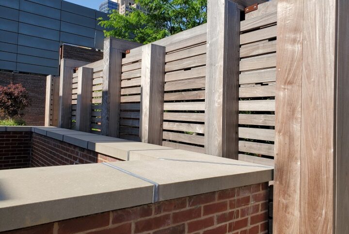 Ipe decking installed as Horizontal Fencing
