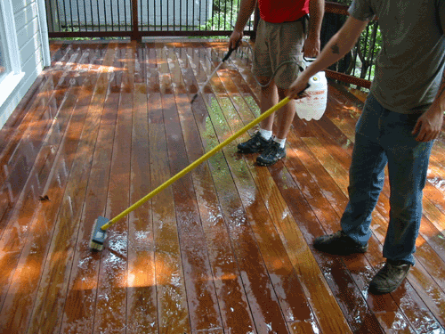 Ipe Wood Deck Cleaning and Finishing – Photo Journey - 2-cleaning