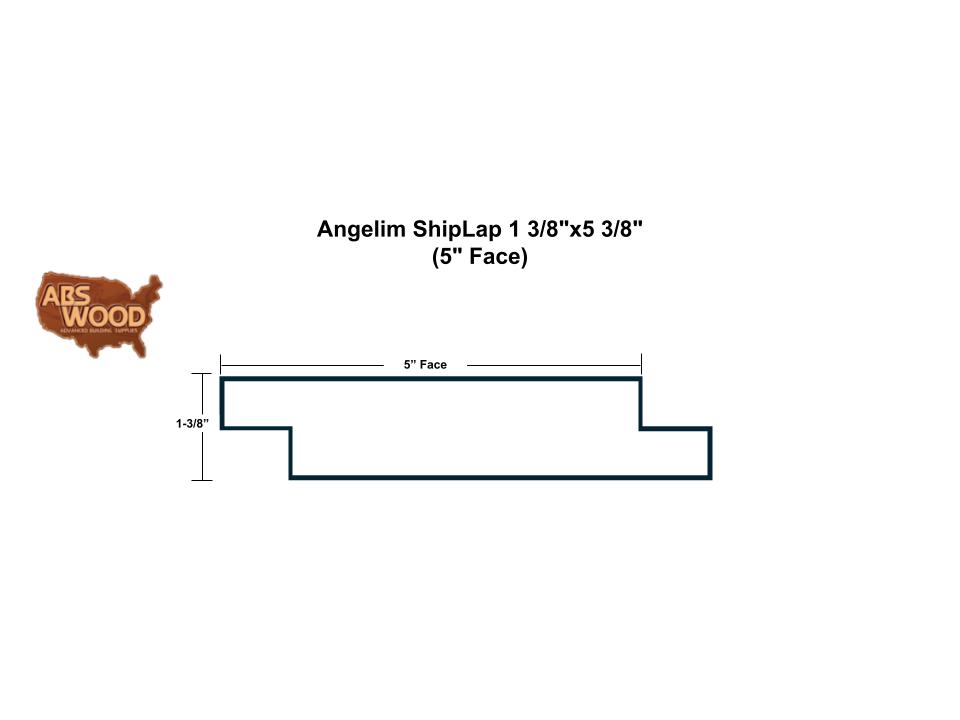 Angelim ShipLap 1 3_8_x5 3_8_ (5_ Face) Angelim ShipLap 1 3_8_x5 3_8_ (5_ Face)
