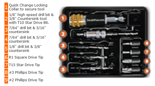 When to use which face screw on Ipe Decking - dril-drive3