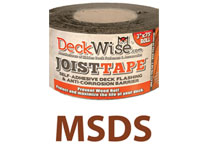 Wise Wrap Deck Joist Tape from Deck Wise - joist