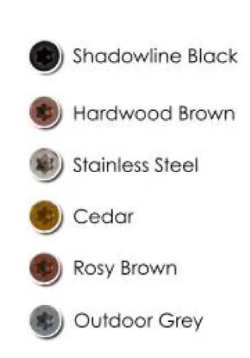 Deckwise Stainless Steel Trim Head Colormatch Screws - screw